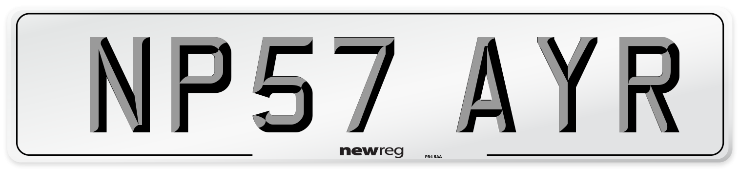NP57 AYR Number Plate from New Reg